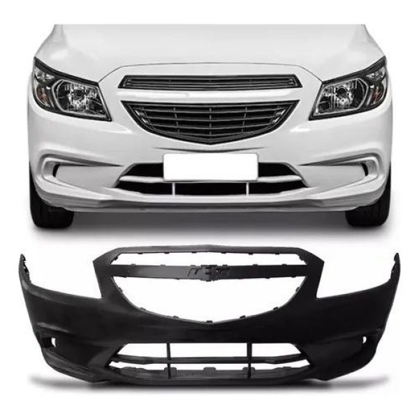 Parachoque Diant Onix Prisma 2013 A 2016 Joy 17/19 Novo Impo Preto