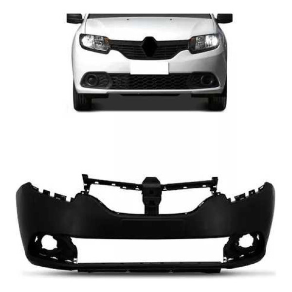 Parachoque Sandero Logan 2015 2016 2017 2018 2019 Novo Impor Preto