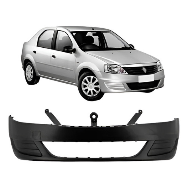 Parachoque Dianteiro Logan 2011 2012 2013 Sem Furo Novo Preto