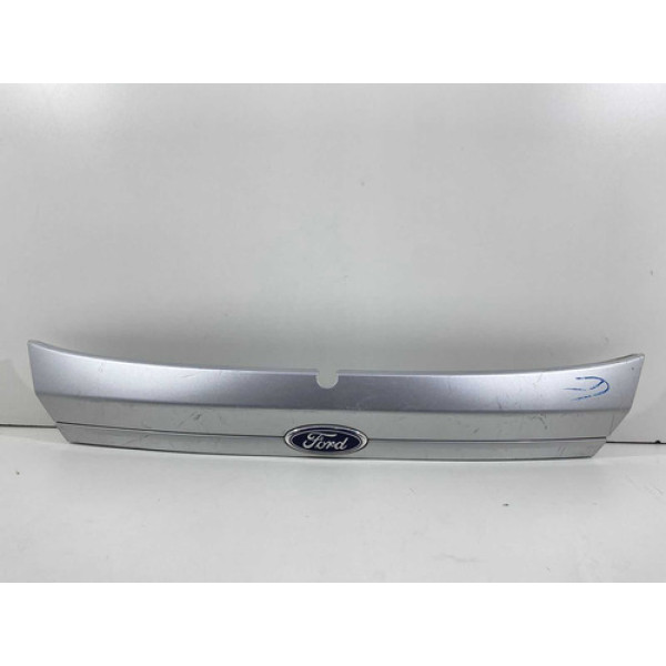 Moldura Tampa Traseira New Fiesta Hatch 2014 A 2018 Original Cinza Fosco