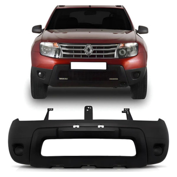 Parachoque Dianteiro Duster 2011 2012 2013 Sem Furo Novo Preto