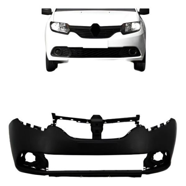 Parachoque Sandero Logan 2015 2016 2017 2018 2019 Novo Impor Preto