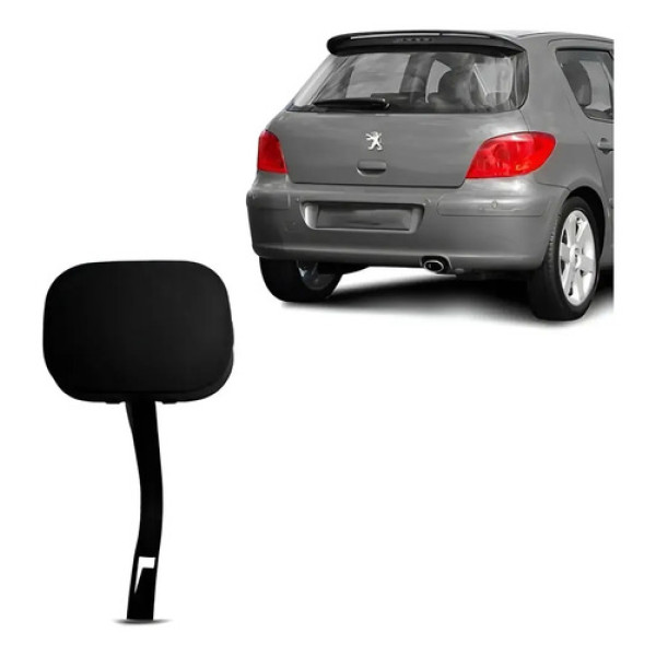 Tampa Reboque Parachoque Traseiro 307 2001 A 2012 Hatch Preto
