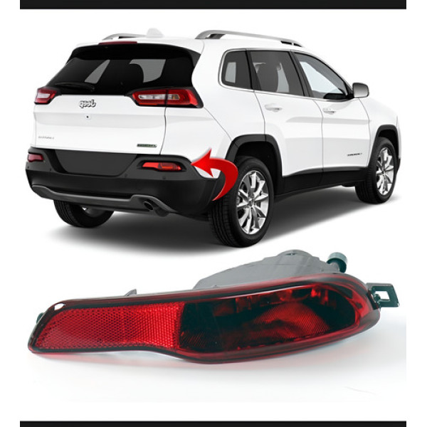 Lanterna Refletor Parachoque Cherokee 2014 15 16 2018 Ld Nov Direito Vermelho