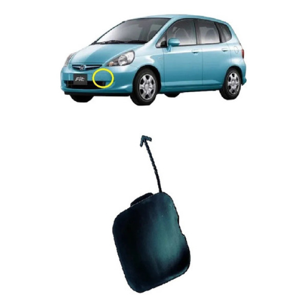 Tampa Reboque Parachoque Dianteiro Fit 2003 2004 2005 2007 Preto