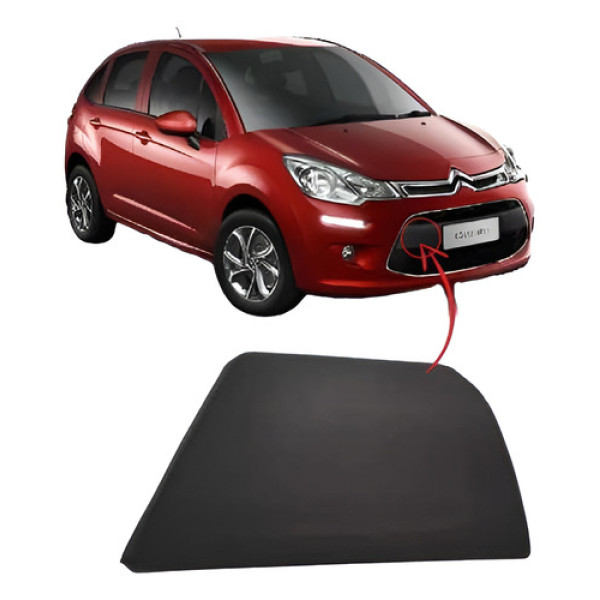 Tampa Reboque Grade Parachoque C3 2013 A 2018 Direito Preto