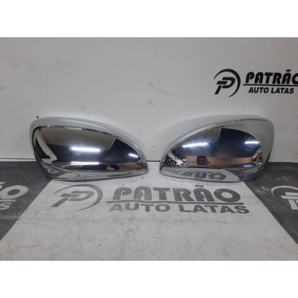Par Capa Retrovisor Peugeot 208 2012 2013 2014 2015 2016 Ori Cromado